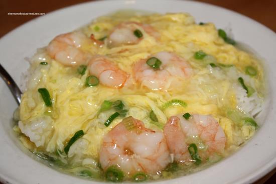 Shrimp in Swirl Egg on Rice